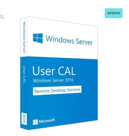 Pacote De 50 User CALs Windows Server 2016 – Licença Vitalícia – Versão 32/64 bits + Nota Fiscal