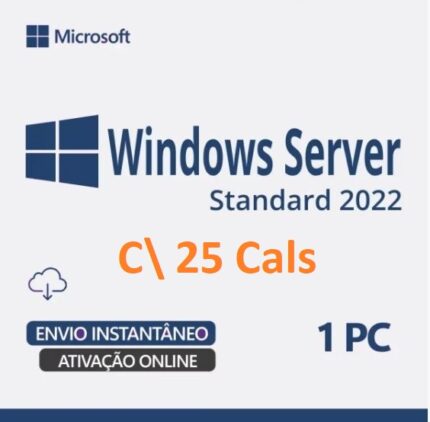 Windows Server 2022 Standard Original C\ 25 cals  – Receba AGORA